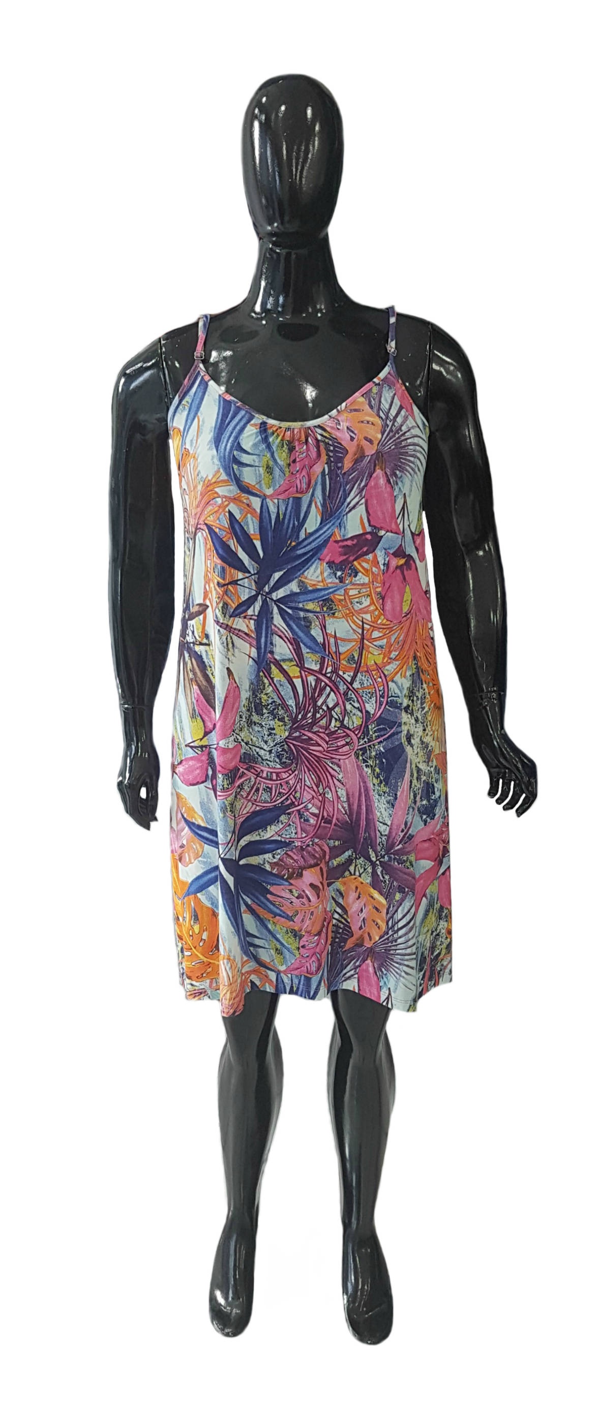 Vestido Plus Size ViscoLycra Estampado Ref 03249